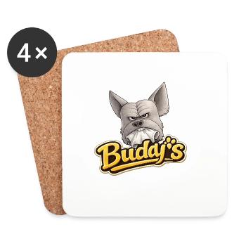 Buddy's Bulldog Logo - Untersetzer (4er-Set) - Weiß - Vorne