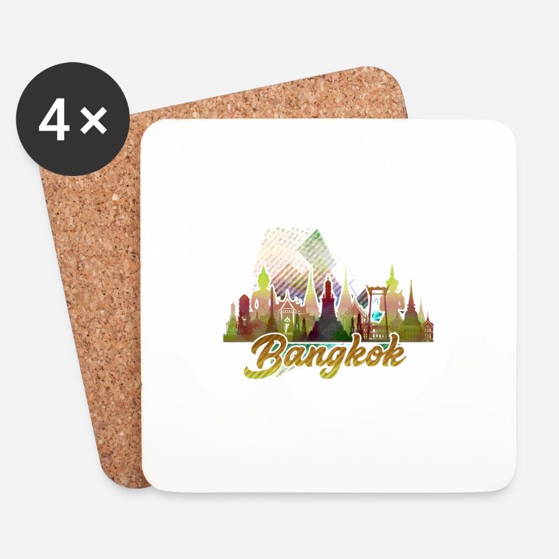 bangkok 5 j - Untersetzer (4er-Set) - Weiß
