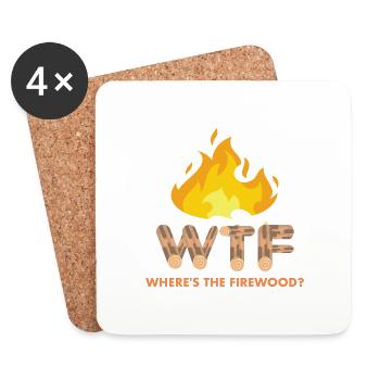 Where's The Firewood - Untersetzer (4er-Set) - Weiß - Vorne