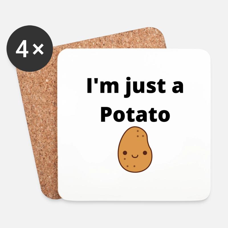 I'm just a potato - Untersetzer (4er-Set) - Weiß