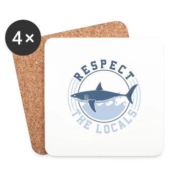 Respect The Locals - Untersetzer (4er-Set) - Weiß - Vorne