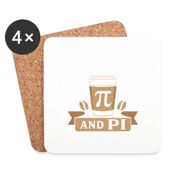 All I Need Is Coffee And Pi - Untersetzer (4er-Set) - Weiß - Vorne