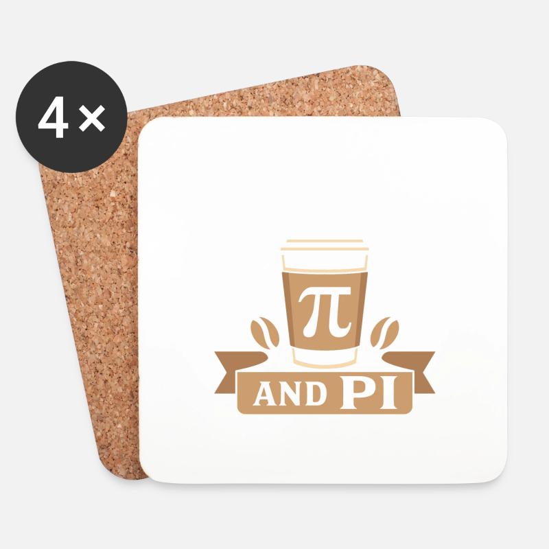 All I Need Is Coffee And Pi - Untersetzer (4er-Set) - Weiß