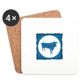 Éleveur de vaches Éleveur - Dessous de verre (lot de 4) - blanc - Devant