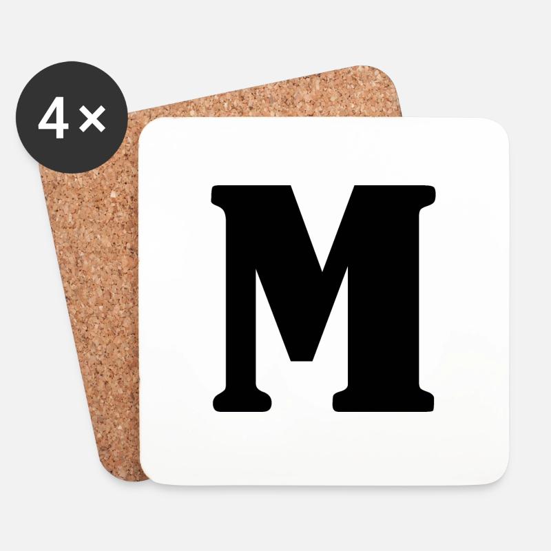 M - Untersetzer (4er-Set) - Weiß
