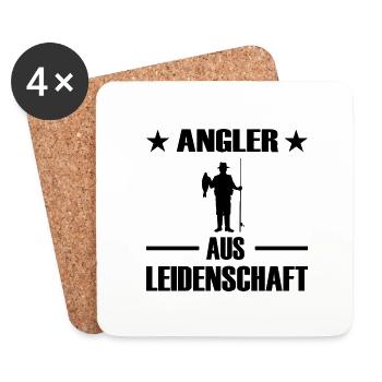 Angeln - Untersetzer (4er-Set) - Weiß - Vorne