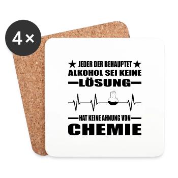 Chemie - Untersetzer (4er-Set) - Weiß - Vorne