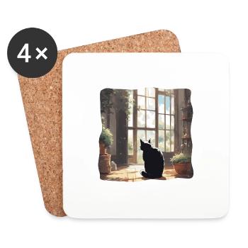 Anime / Comic / Japanese / Animation / Cartoon - Coasters (set of 4) - white - Front