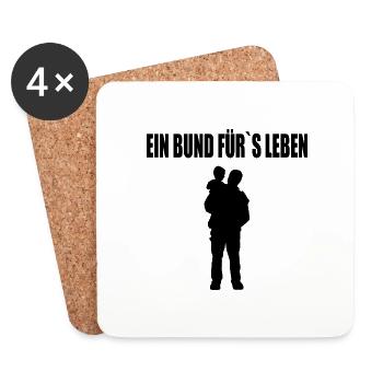 Papa - Untersetzer (4er-Set) - Weiß - Vorne