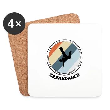 Breakdancing - Coasters (set of 4) - white - Front