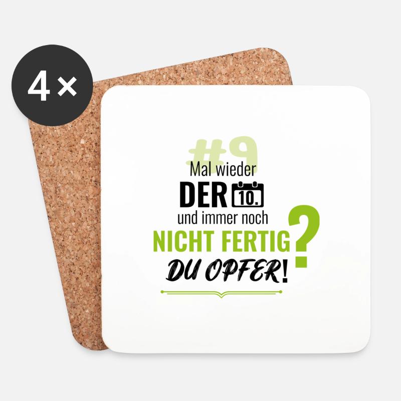 ELSTERJAGD #9: Mal wieder der 10. DU OPFER - Untersetzer (4er-Set) - Weiß