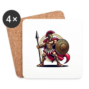 Spartaner - Untersetzer (4er-Set) - Weiß - Vorne