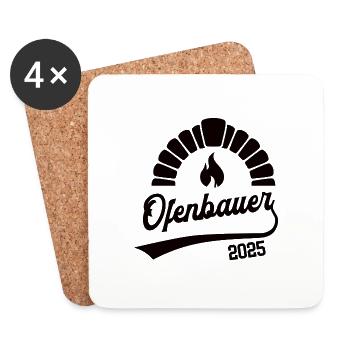 Ofenbauer 2025 Beruf Ofenbau Lehre Lehrling Azubi - Untersetzer (4er-Set) - Weiß - Vorne