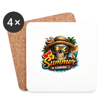 Summer is Comming - Coasters (set of 4) - white - Front