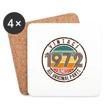 Vintage 1972 almost all original - Coasters (set of 4) - white - Front