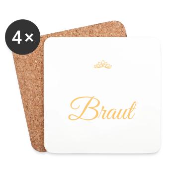 Ich bin die Braut Design - Untersetzer (4er-Set) - Weiß - Vorne