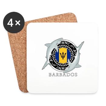 Barbados Riffhai - Untersetzer (4er-Set) - Weiß - Vorne