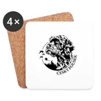 Cesky Fousek Portrait Jagdhunde Hunde Wilsigns - Untersetzer (4er-Set) - Weiß - Vorne