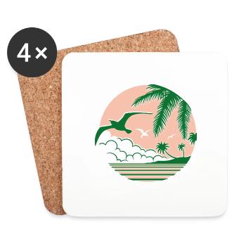Sommer - Untersetzer (4er-Set) - Weiß - Vorne