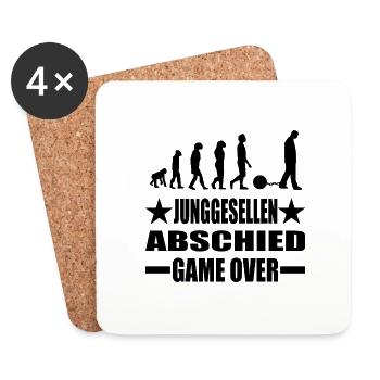 Junggesellenabschied - Untersetzer (4er-Set) - Weiß - Vorne