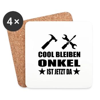 Onkel - Untersetzer (4er-Set) - Weiß - Vorne