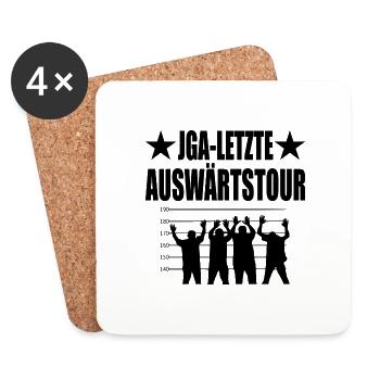 Junggesellenabschied - Untersetzer (4er-Set) - Weiß - Vorne