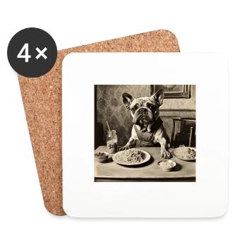 Dog / Animal / Photo / Wild / Funny / Barking - Coasters (set of 4) - white - Front