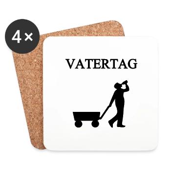 Vatertag - Untersetzer (4er-Set) - Weiß - Vorne