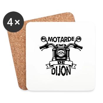 motarde de dijon - Dessous de verre (lot de 4) - blanc - Devant