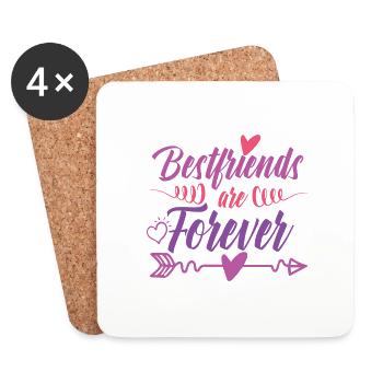 Best Friends Forever - Coasters (set of 4) - white - Front