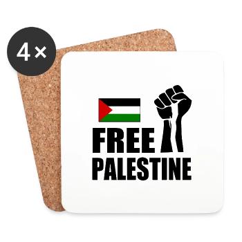 Free palestine - Coasters (set of 4) - white - Front