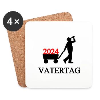 Vatertag - Untersetzer (4er-Set) - Weiß - Vorne