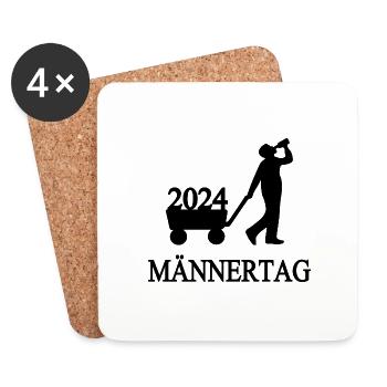 Vatertag - Untersetzer (4er-Set) - Weiß - Vorne