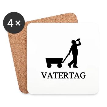 Vatertag - Untersetzer (4er-Set) - Weiß - Vorne