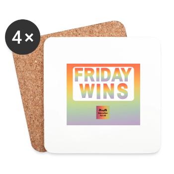 Friday wins E4A - Coasters (set of 4) - white - Front