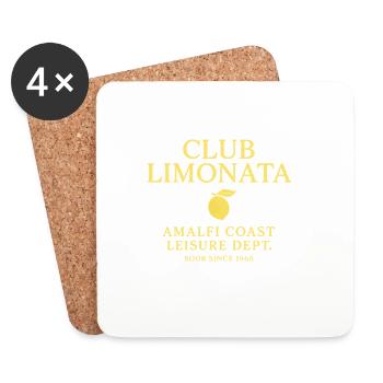 Club Limonata - Département des loisirs de la côte amalfitaine. - Dessous de verre (lot de 4) - blanc - Devant