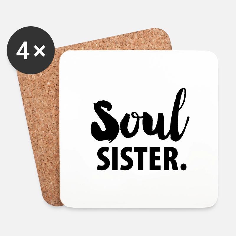 Soulsister - Untersetzer (4er-Set) - Weiß