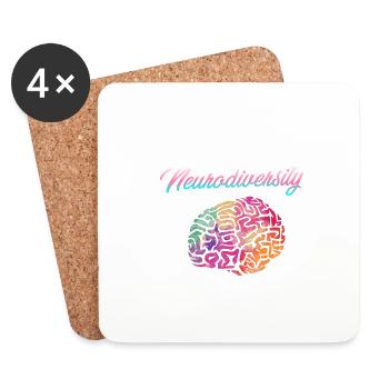 Autism Awareness I ADHD I ASD I Embrace - Coasters (set of 4) - white - Front