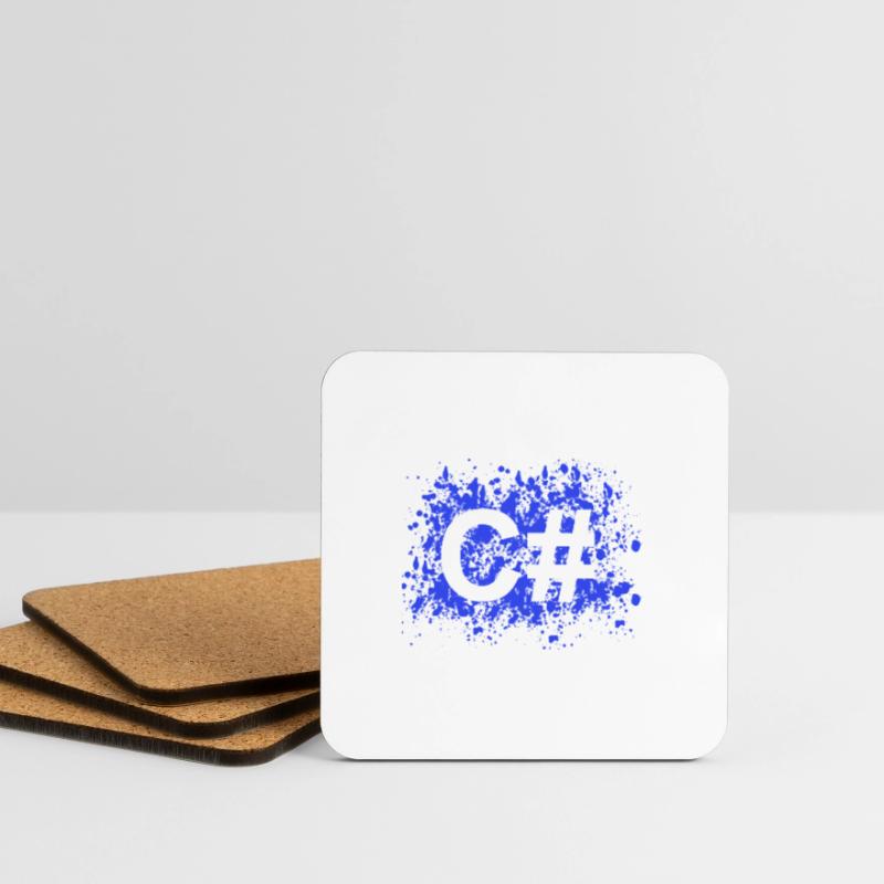 C # programmer software developer shirt Coasters (set of 4)