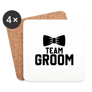 Équipe Groom - Dessous de verre (lot de 4) - blanc - Devant