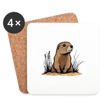 Marmot - Coasters (set of 4) - white - Front