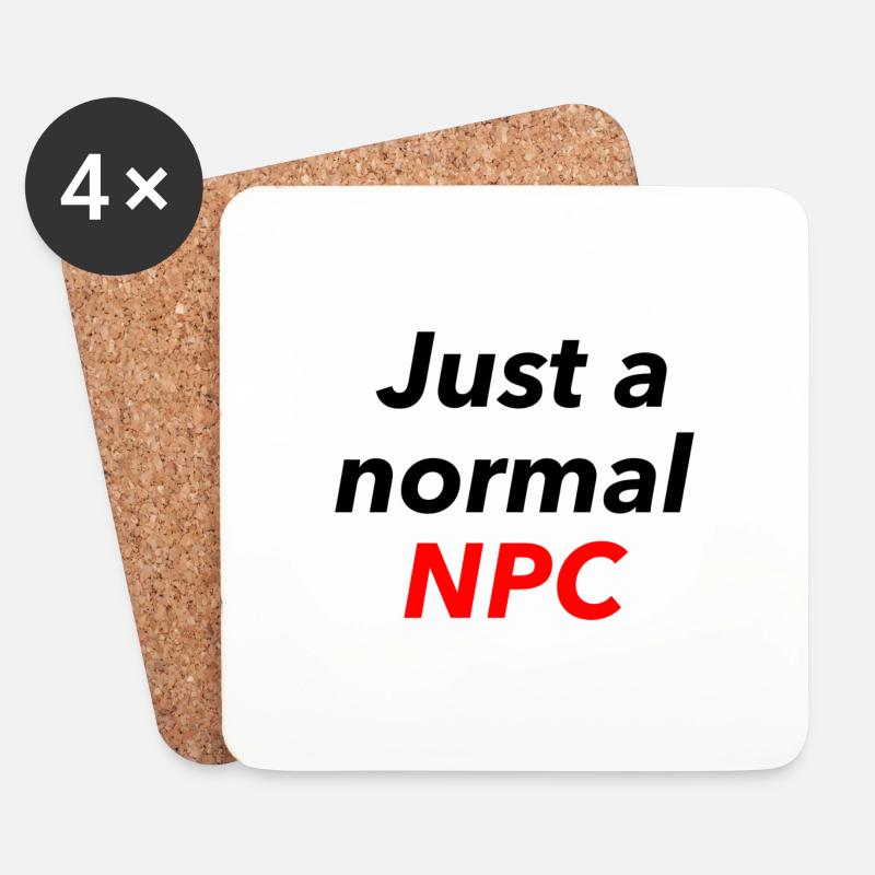 Just a normal NPC - Untersetzer (4er-Set) - Weiß