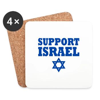 Support israel - Untersetzer (4er-Set) - Weiß - Vorne