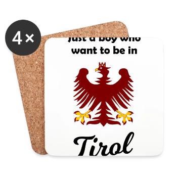 At home in Tyrol - Coasters (set of 4) - white - Front