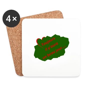 beau jour - Dessous de verre (lot de 4) - blanc - Devant