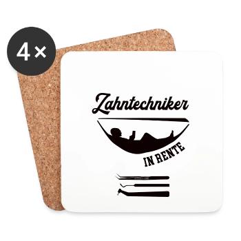 Zahntechniker Rente Rentner Dentist Zahntechnik - Untersetzer (4er-Set) - Weiß - Vorne