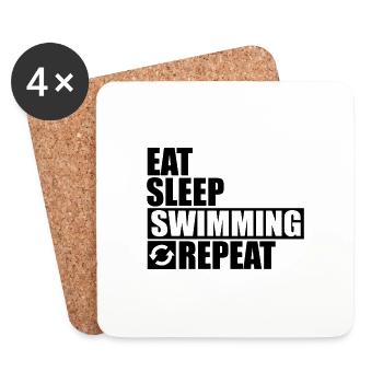 Swimming Water Sports - Coasters (set of 4) - white - Front
