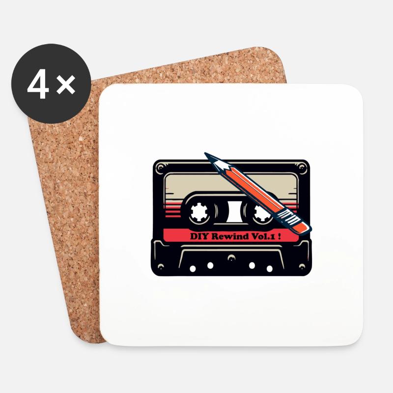 DIYK7 - Coasters (set of 4) - white