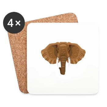 Wildtiere - Untersetzer (4er-Set) - Weiß - Vorne