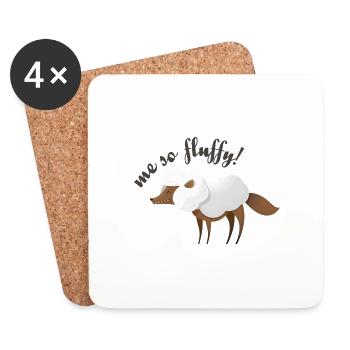 Wildtiere - Untersetzer (4er-Set) - Weiß - Vorne